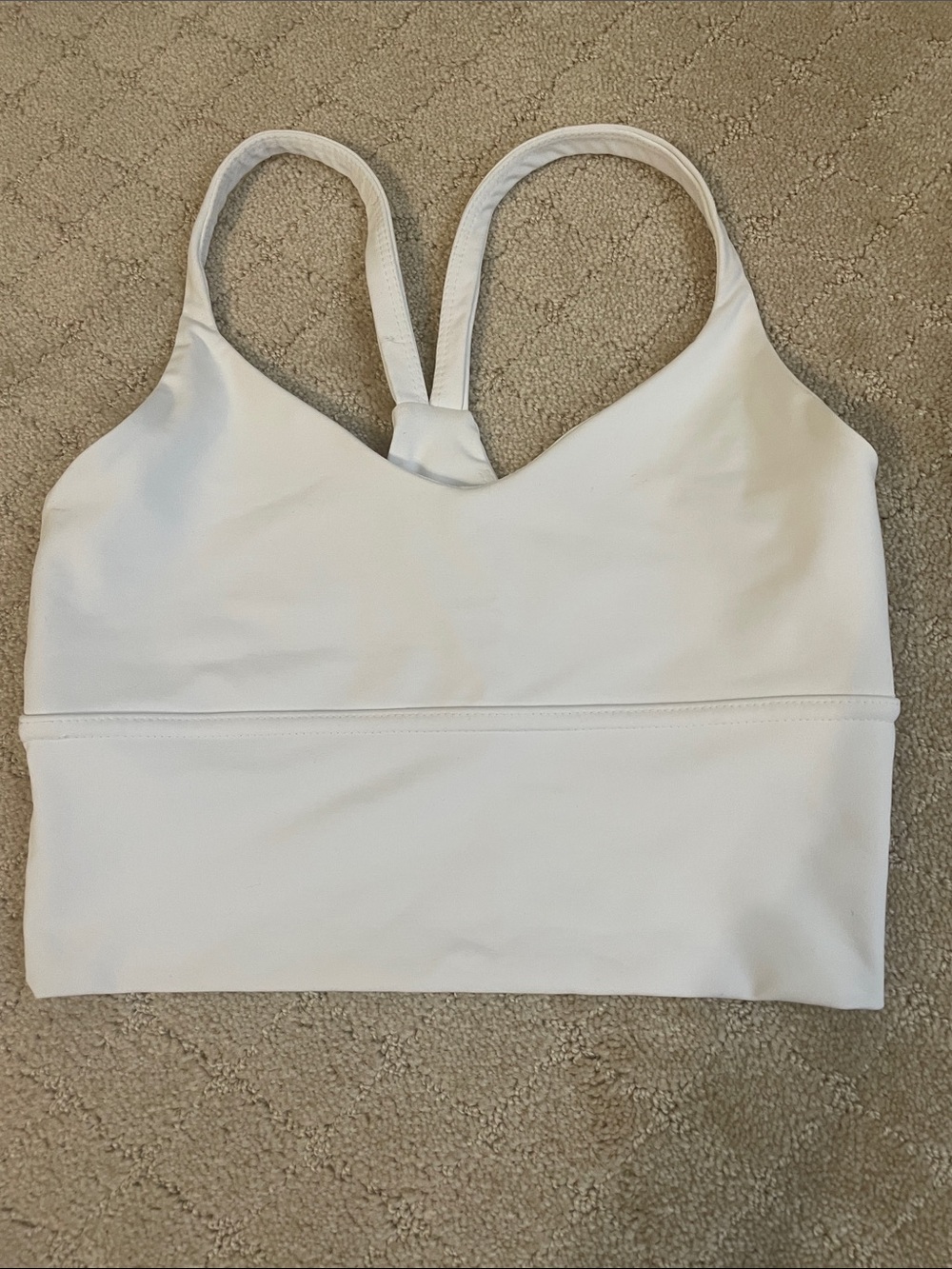 DYI White V-Neck Smooth Longline Bralette